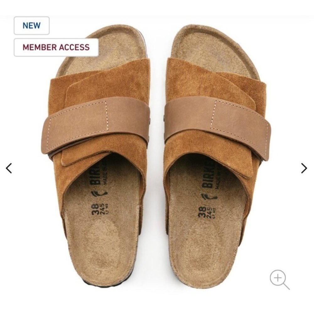 Birkenstock Kyoto Nubuck/Suede Leather in Mink - Picture 4 of 13